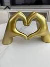 Heart gesture sculpture/Love hand home decor