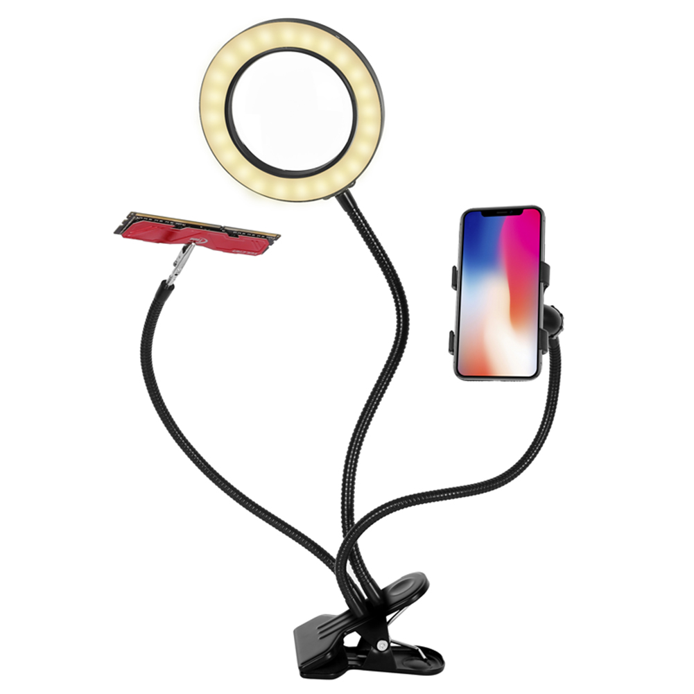 

Third Hand Magnifying Glass with LED Light 10X Lens Phone Auxiliary Clip, 501 Original