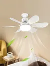 40w/200-2000lm Small Ceiling Fan with Lights with Remote Control Breeze Fan Light Three Color Temperature Options for Living Room Study & Household Use