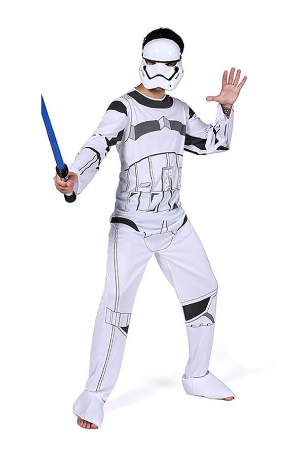Classic Halloween Cosplay Star Wars Stormtrooper Mens Costumes White-elleschic