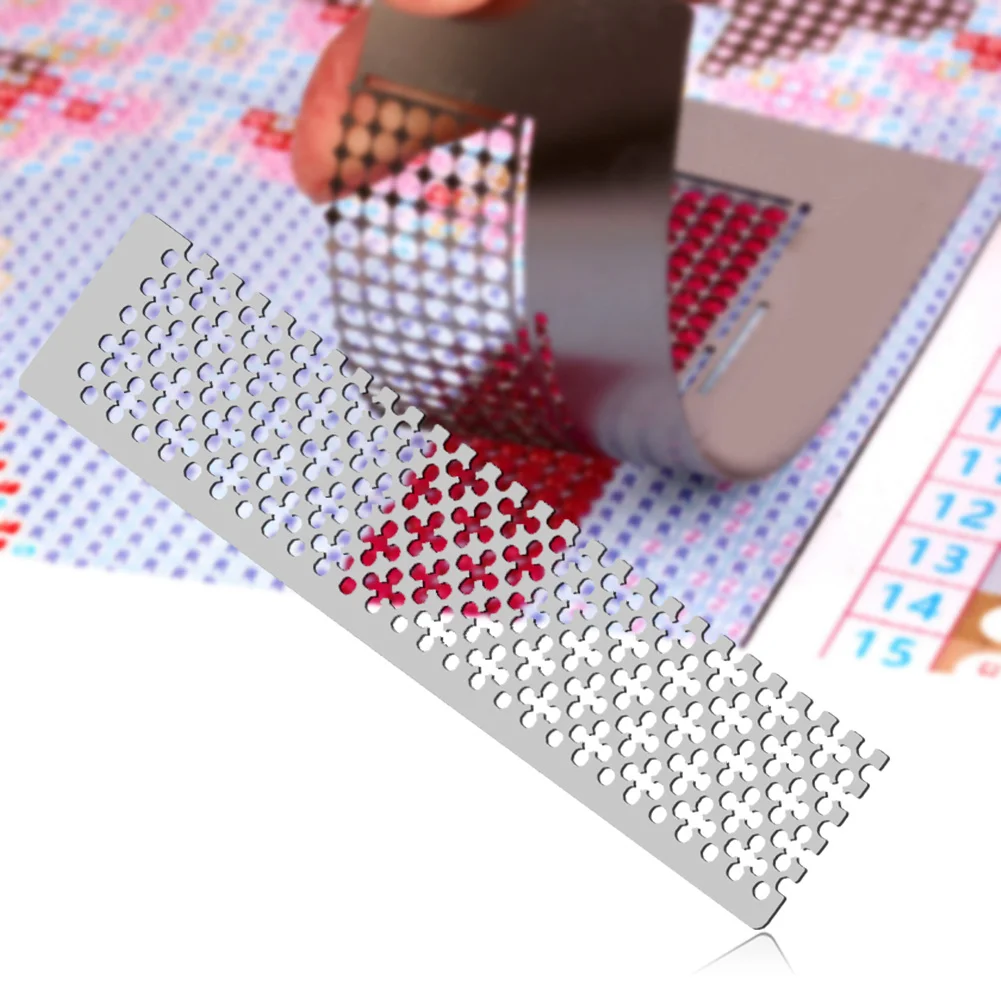 DIY Diamond Painting Tool Square Round Drill Cross Stitch Point Drill Ruler
