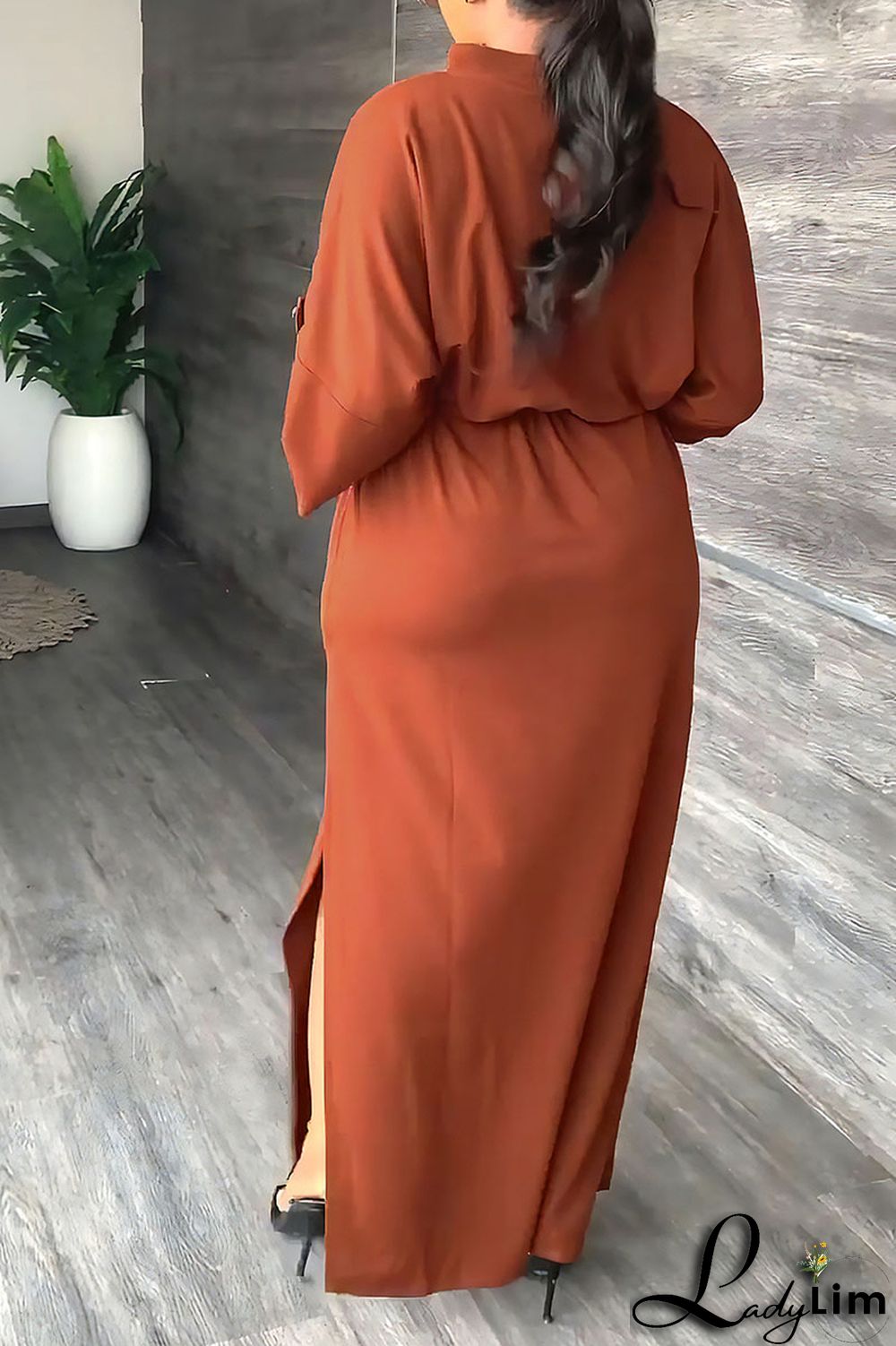 White Casual Solid Patchwork V Neck Straight Dresses