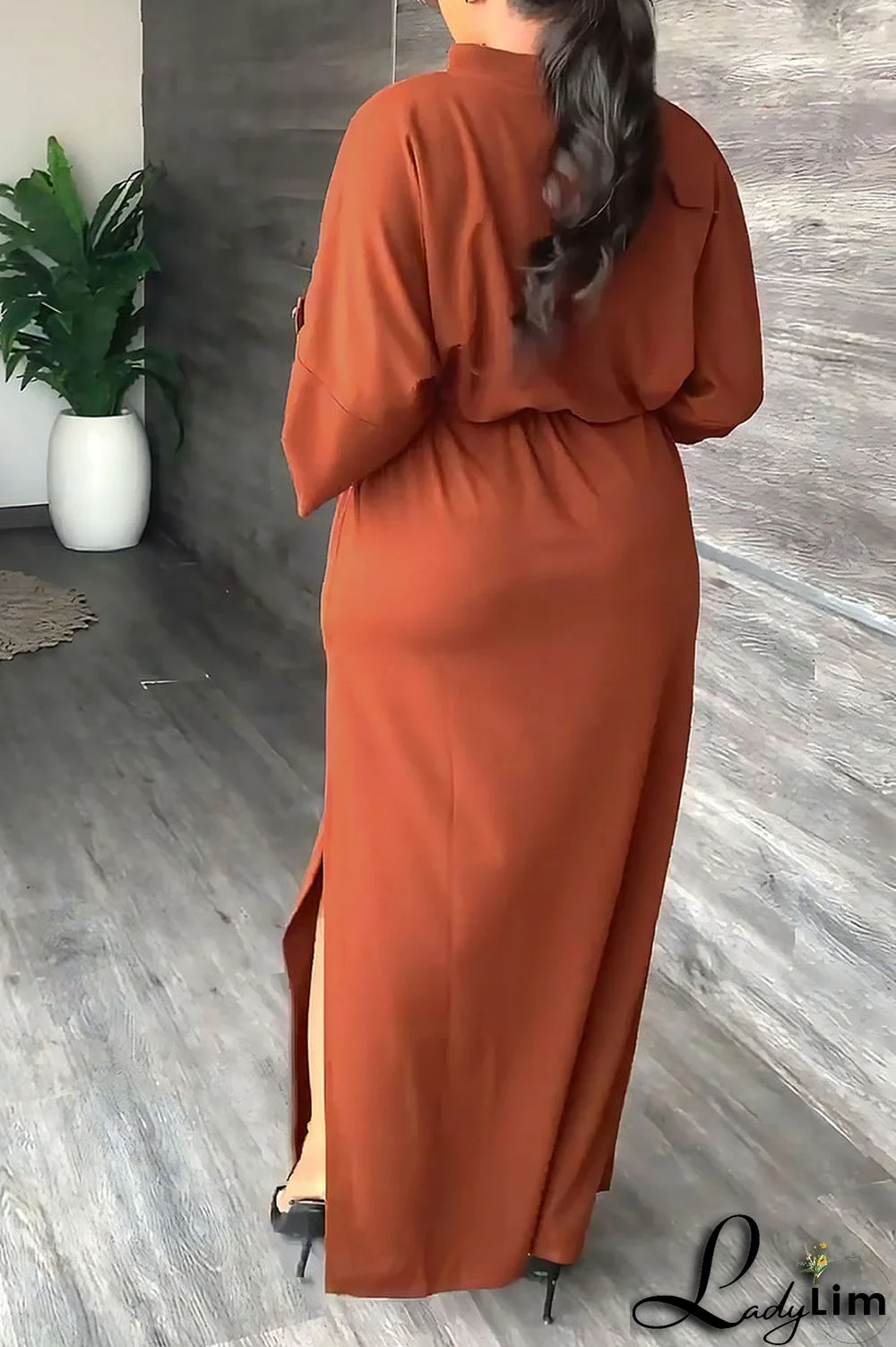 White Casual Solid Patchwork V Neck Straight Dresses