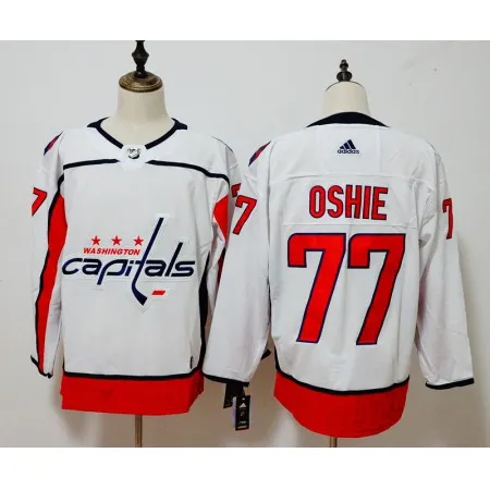 Men's  Washington Capitals #77 TJ Oshie White Stitched NHL Jersey