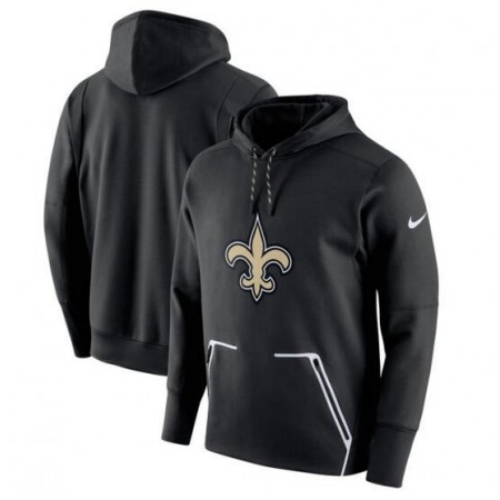 Men's  New Orleans Saints Black Champ Drive Vapor Speed Pullover Hoodie