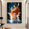 (50*70cm)Butterfly Angel Girl - Full Round Drill Diamond Painting
