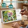 2027-2028 Two-Year Diamond Painting Calendar Kit, 13 Exquisite Multicolor Butterfly And Floral Illustrations, Large Size Desk Calendar, Mosaic Art Coil-Bound Desktop Planner