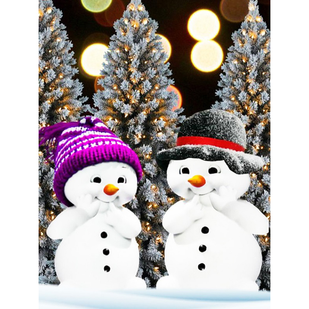 

Snowman - Round Drill Diamond Painting - 30*40CM, 501 Original