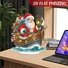 (US Local)Santa Claus & Boat DIY Table Top Diamond Painting Ornament Kits