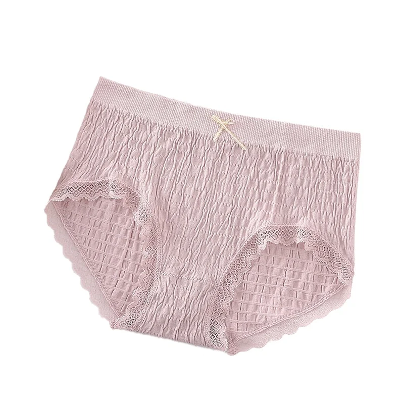 Women's Underwear panties Lace Sexy Panties Lingerie For Female Pure Cotton Soft panties Comfort Briefs Girl Bow Underpants M-L
