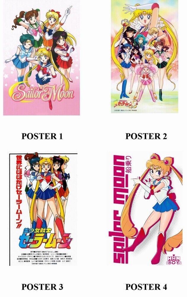 SAILOR MOON - ANIME - 4 Photo Poster painting POSTERS - PRINTS - INSERTS FOR FRAMING!