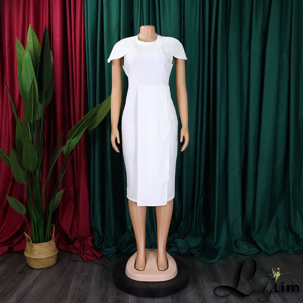 Ladies Africa Summer Elegant Short Sleeve Bodycon Dress