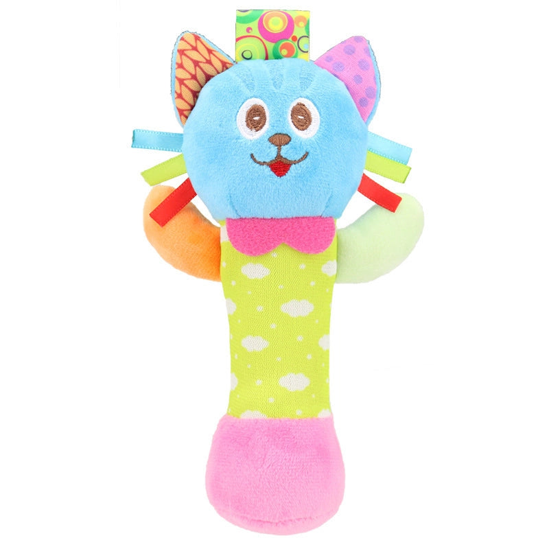 Newborn Baby Hand Stick Cartoon Animal Hand Stick With Rattle BB Stick