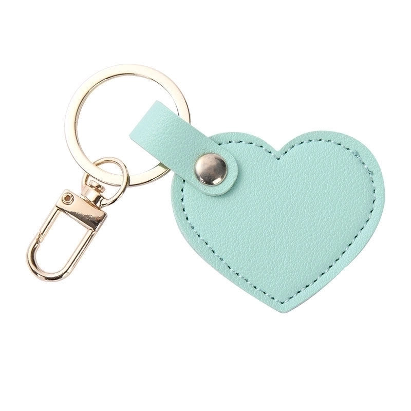 Cute Heart Shape Pu Leather Keychain
