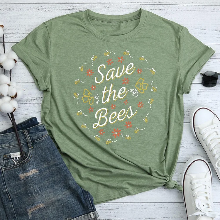 Save the Bees T-Shirt Tee-06364-Annaletters