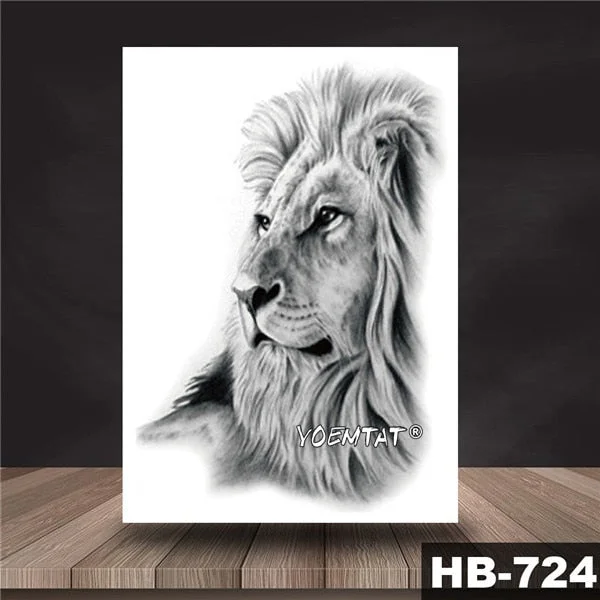 Waterproof Temporary Tattoo Sticker Black color dragon pattern tattoo Water Transfer Skull body art fake tattoo For Women Men