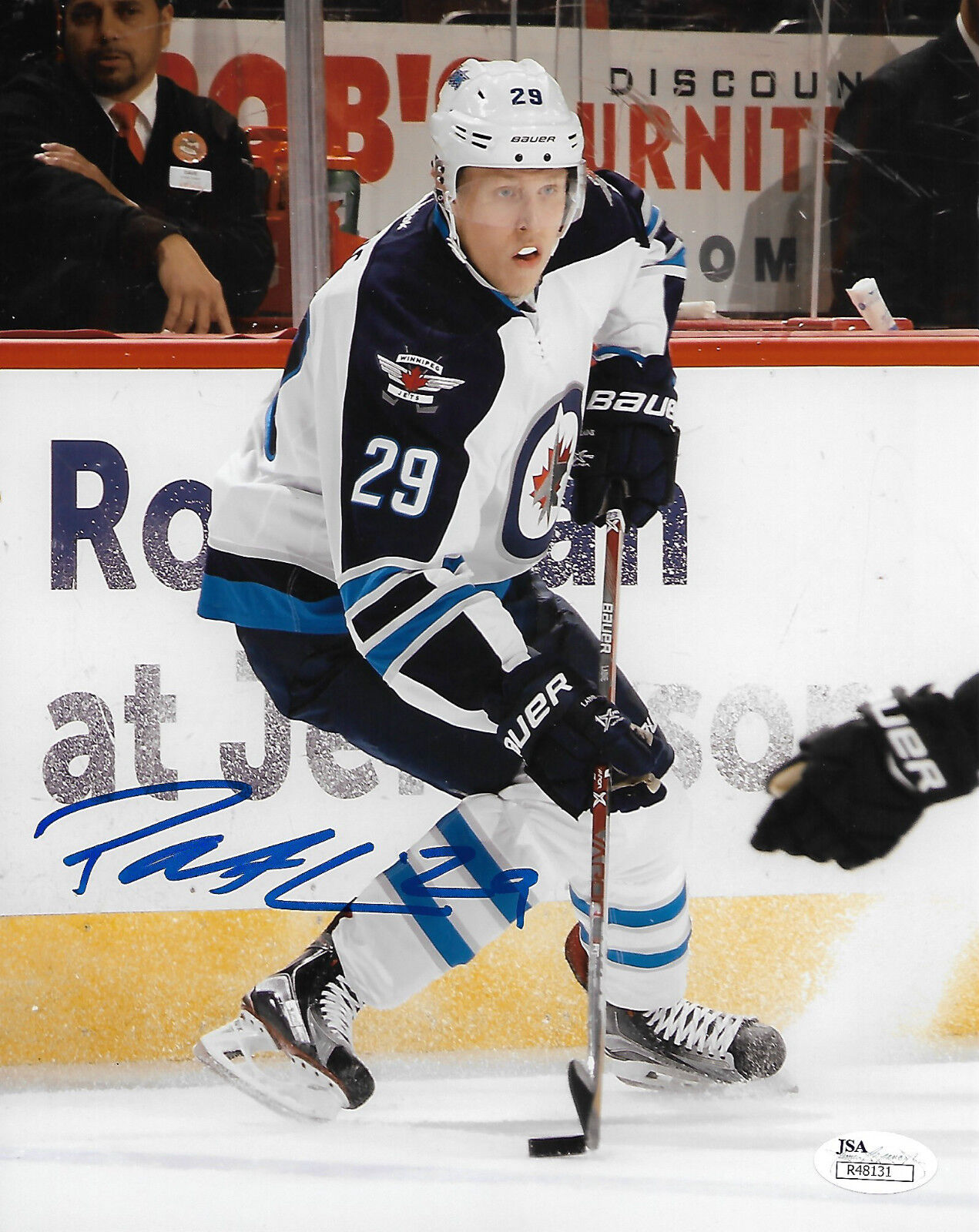 Winnipeg Jets Patrik ( Patrick ) Laine Signed Autographed 8x10 Photo Poster painting JSA COA A