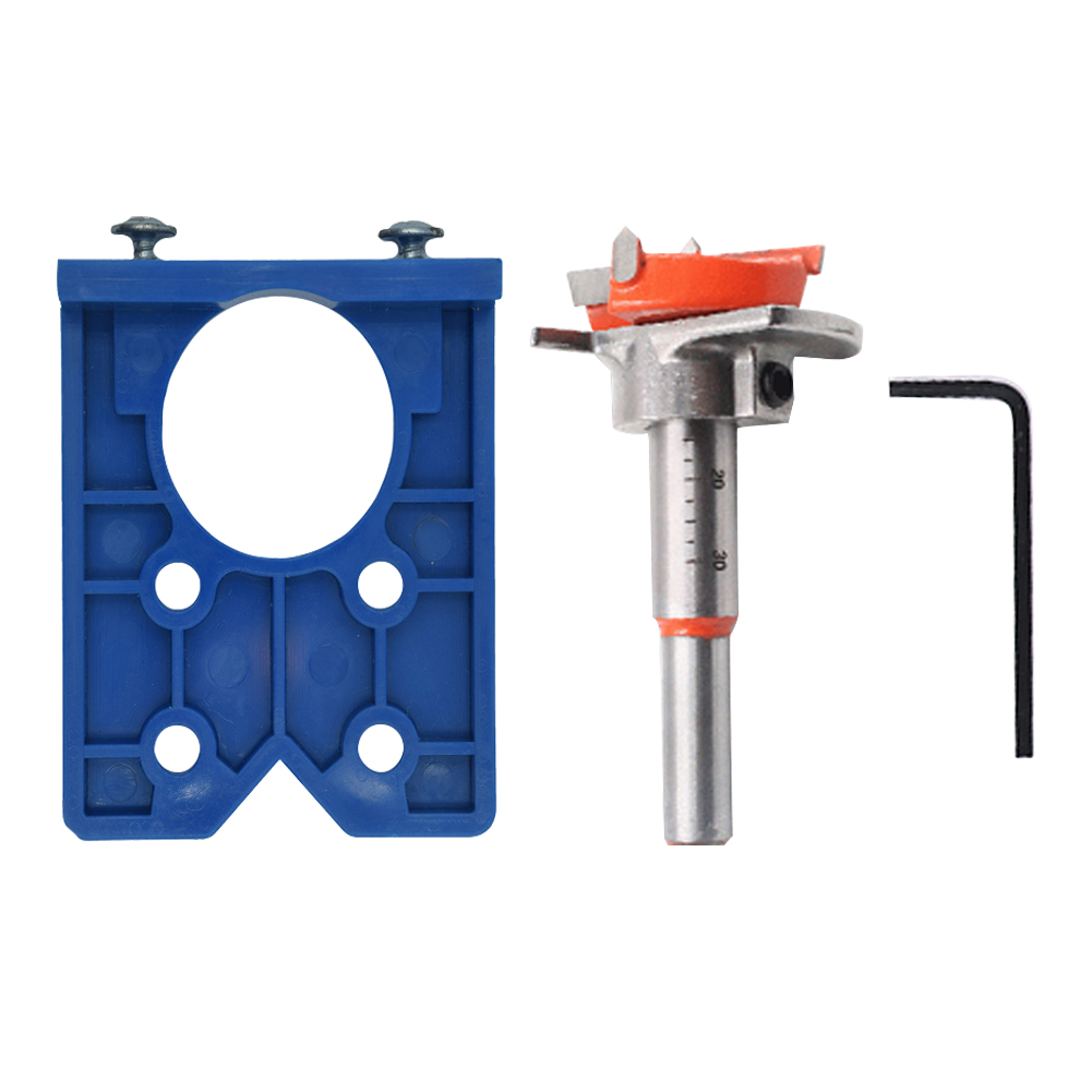 

ABS Woodworking Hinge Drill Hole Opener Locator Guide Drill Bit Hole Punch, 501 Original