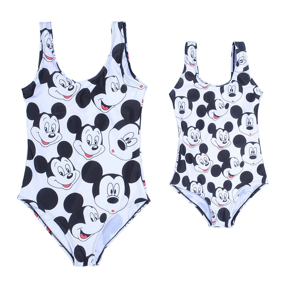 Family Matching Swimsuits Beachwear Cartoon Mickey Mouse Print Bikini-Pajamasbuy