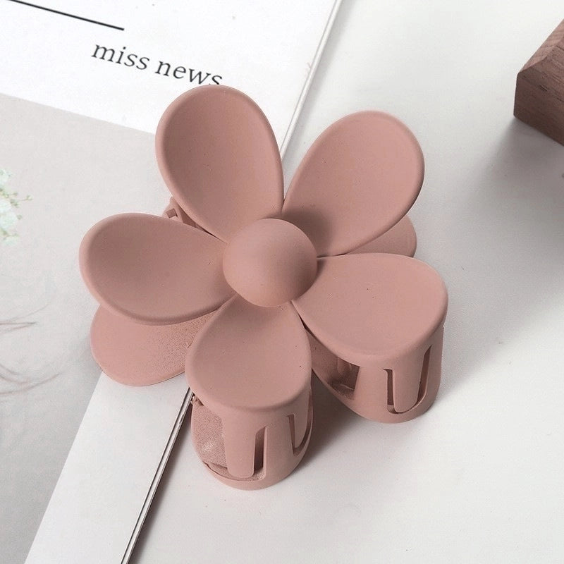 Minimalist Flower Plastic Stoving Varnish Hair Claws 1 Piece