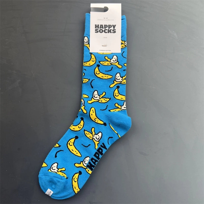 Women’s Vacation Minimalist Polka Dots Cotton Crew Socks A Pair