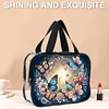 DIY Butterfly Diamond Painting Bling Rhinestone Makeup Bag Large Storage Bag