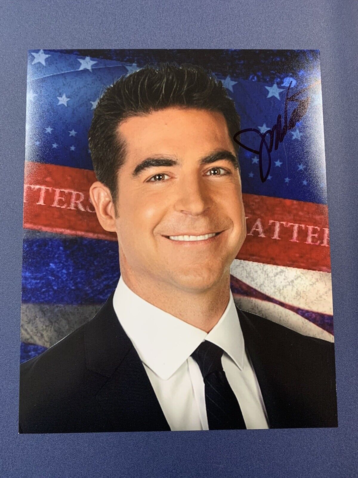 JESSE WATTERS SIGNED 8x10 Photo Poster painting FOX NEWS POLITICAL COMMENTATOR AUTOGRAPH TV COA