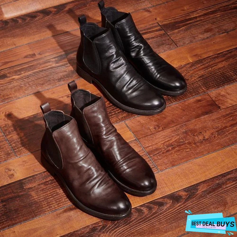 Men's Handmade Genuine Leather Chelsea Boots