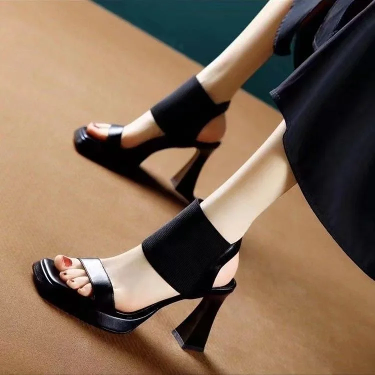 (Almost Sold Out) 🔥Square Toe High Heeled Sandal (Buy 2 Free Shipping)
