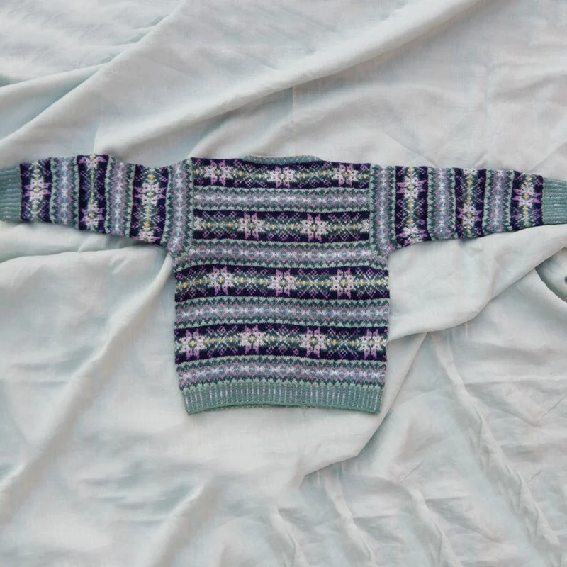 Vintage Icelandic Fair Isle Knit Jacquard Warmth Cardigan Unisex