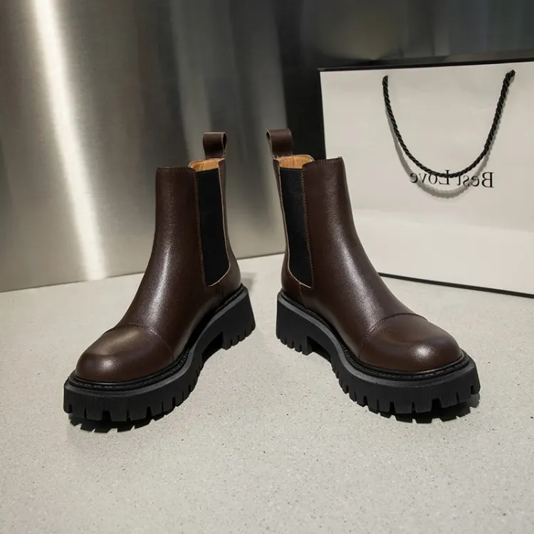 Women's Platform Short Martin Boots-vocosishoes
