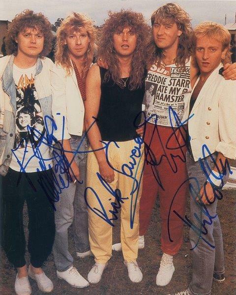 REPRINT - DEF LEPPARD Autographed Signed 8 x 10 Photo Poster painting Poster RP Man Cave