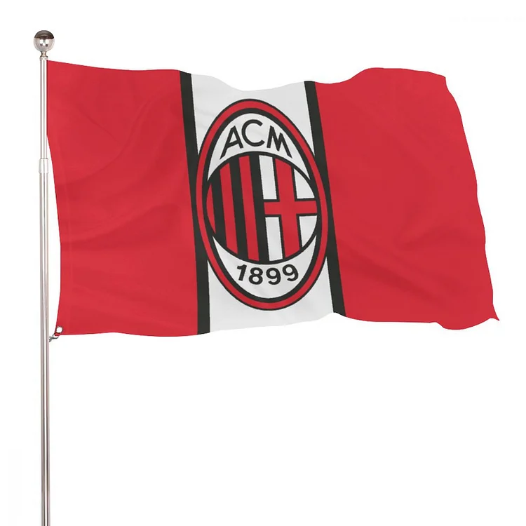 Milan AC Drapeau Drapeau Intérieur Extérieur 90cmX150cm Avec Deux Œillets