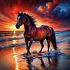 Horse-Full Round Diamond Painting 30*30CM