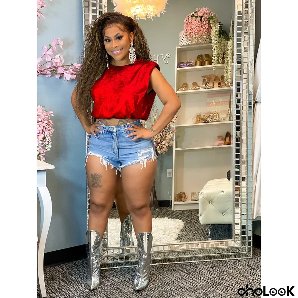 Sexy Sleeveless O Neck Crop Top