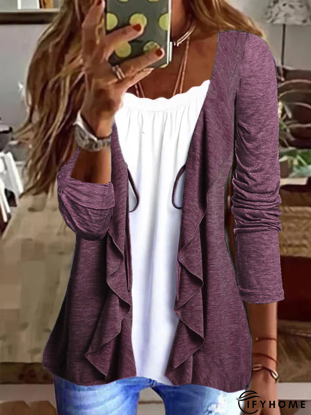 Jersey Loose Plain Other Coat | IFYHOME