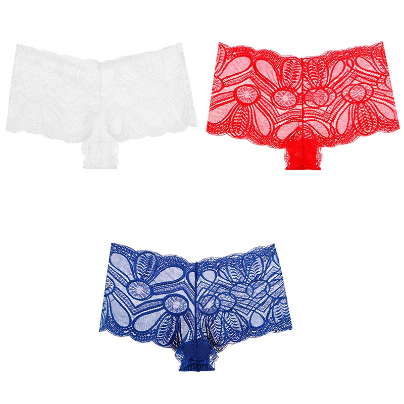 Billionm Sexy Lace Panties Underwear High Waist Woman Comfortable Boxer Female Intimates Transparent Panty Nylon Underpants