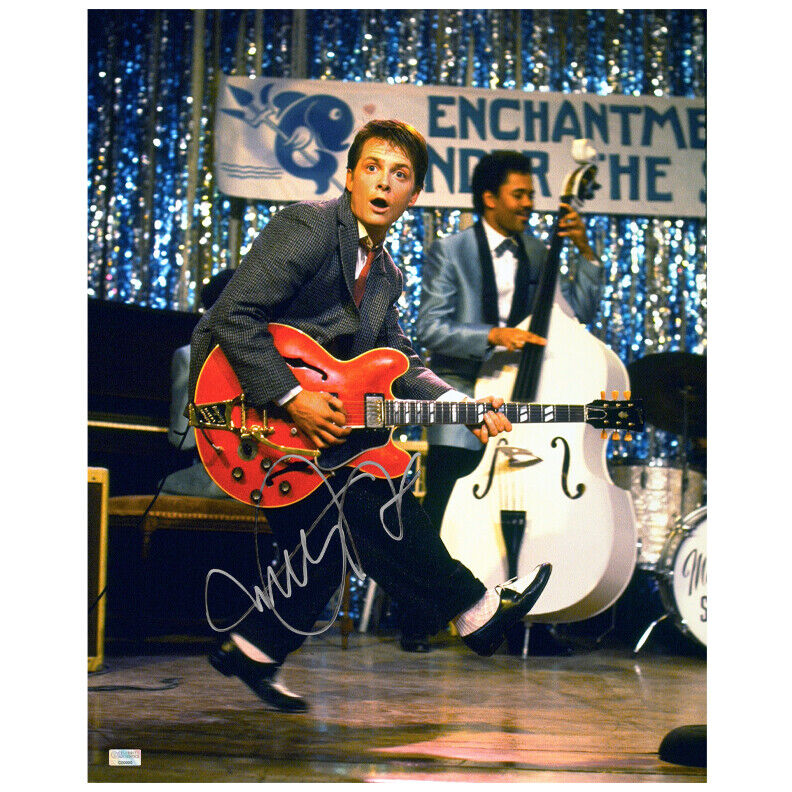 Michael J. Fox Autographed Back to the Future Johnny B. Goode 16x20 Photo Poster painting