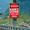 WARNING Fart Zone Enter At Your Own Risk - Metal Tin Signs(8*12Inch/12*16Inch)