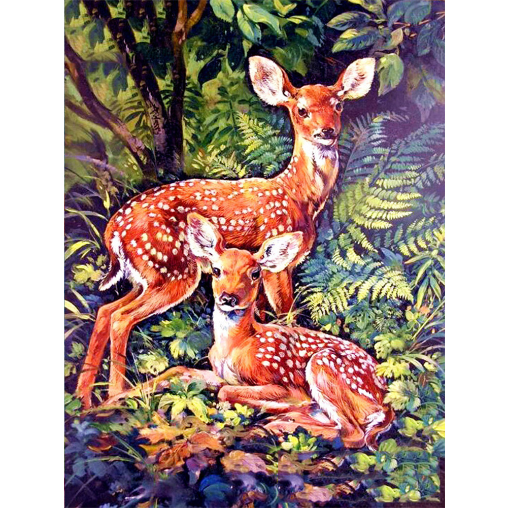 

(Multi-Size) Elk - Round/Square Drill Diamond Painting, Square diamond 30*40cm, 501 Original