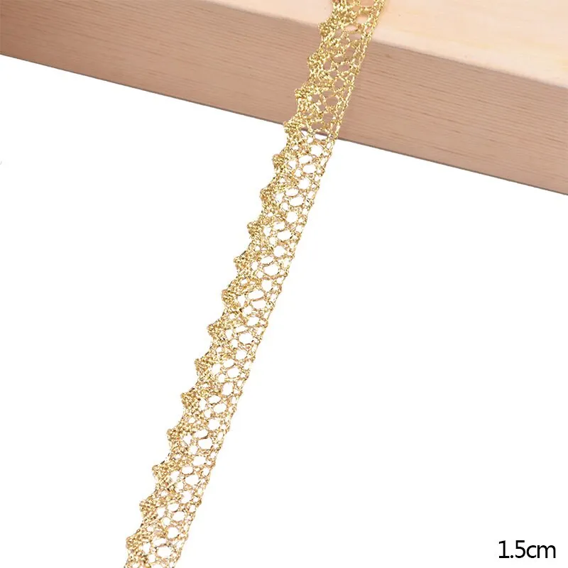 5/10Yards Gold Lace Trim Ribbon Curve Lace Fabric Sewing Centipede Braided Lace Wedding Craft DIY Clothes Accessories Home Decor