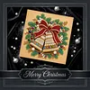 (25x25cm)DIY Pearl Painting Xmas Framed Handmade Pearl Material Art Kit Living Room Decor