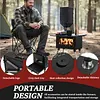 [US Local Warehouse] Portable Wood Burning Stove with Stainless Steel Construction Compact Tent Stove Chimney Pipes Included Firewood Stoves for Outdoor Heating & Cooking Ice Fishing Hunting