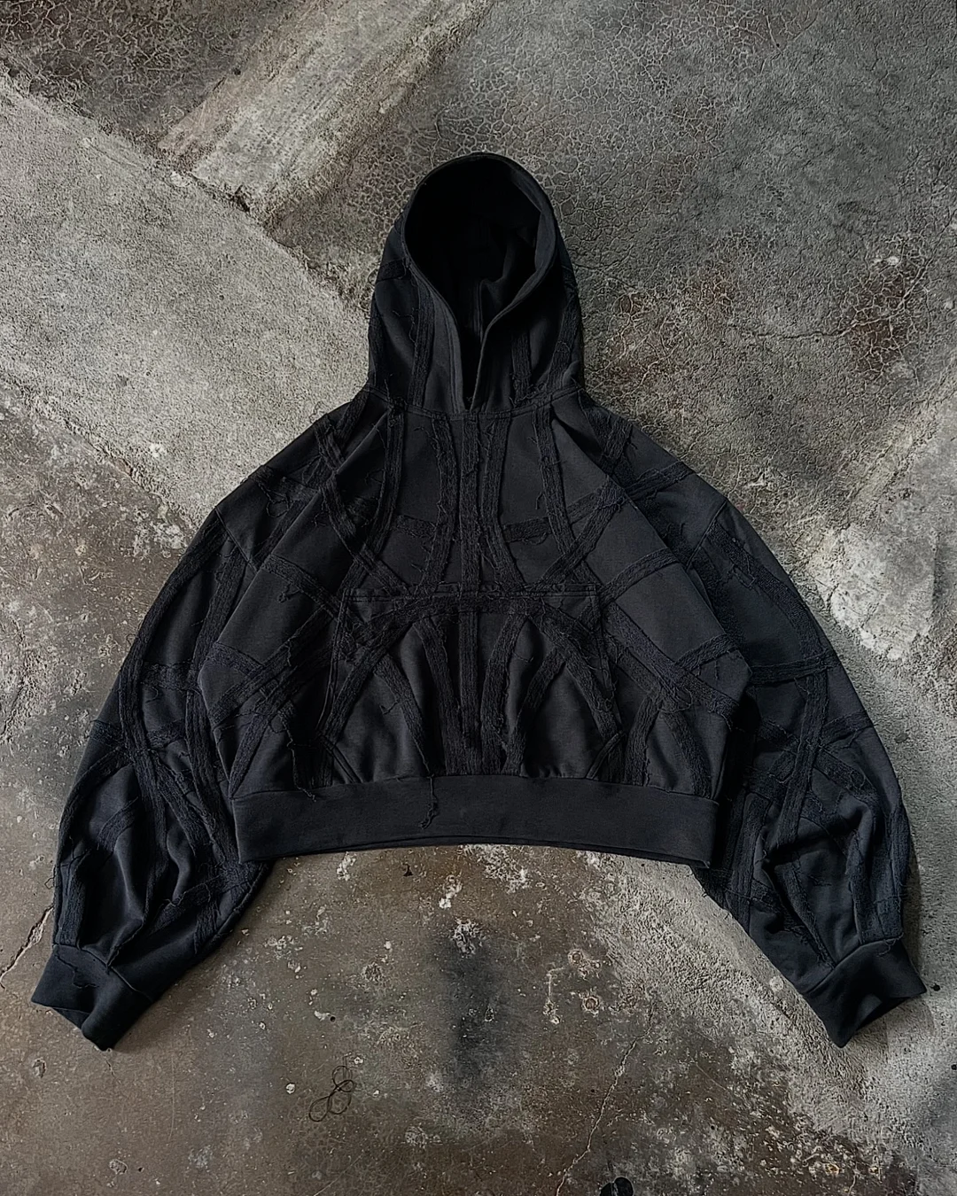 Aonga New Streetwear Gothic Retro Sweater Patchwork Striped Hoodie Men and Women Y2k Hip Hop Harajuku Fashion Black Hooded Sweatshirt aonga