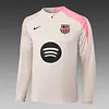 2025/2026 Barcelona Half-Pull Training Suit Color Beige Football Shirt 1:1 Thai Quality