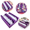 Diamond Art Baggie Holder Large Capacity 20-Grid Diamond Painting Drill Bag Storage Box with Multiple Layers for Organizing Tools Art Supplies And Additions (Purple)