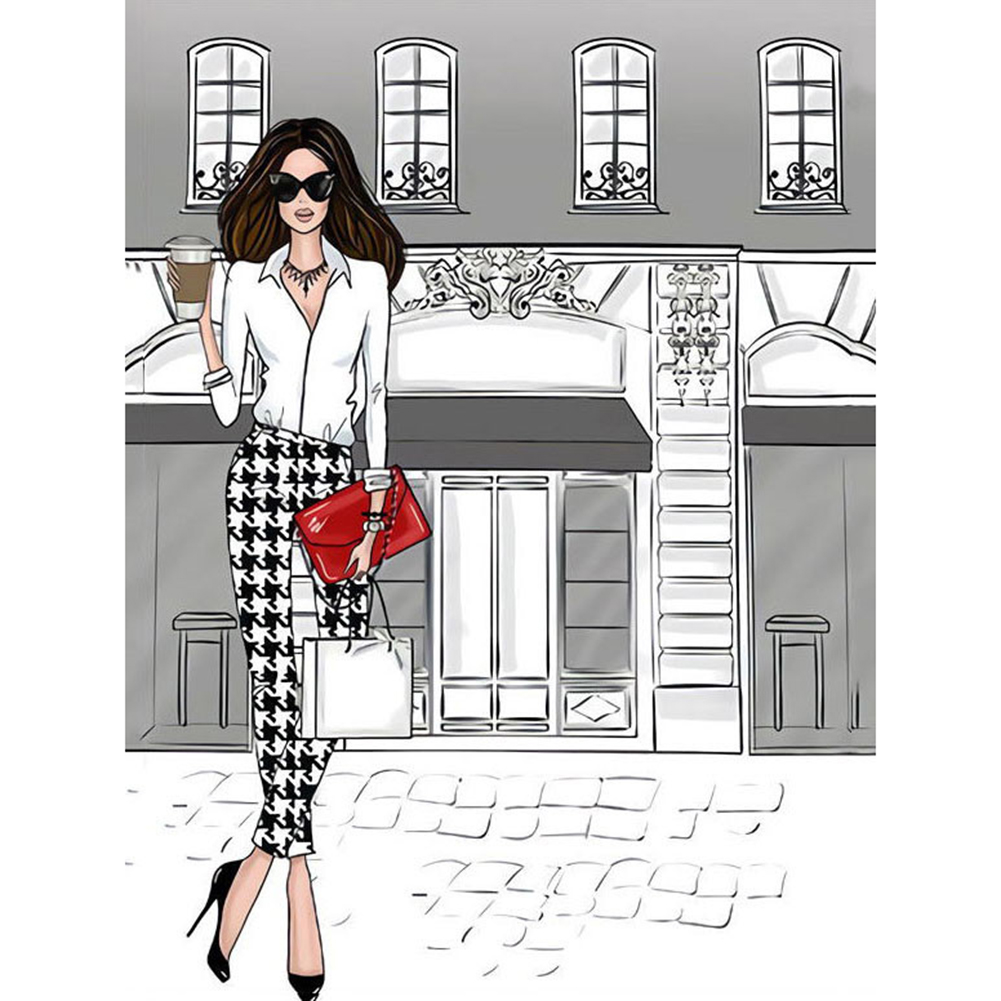 

40*50CM-Lady Rhinestone-Square Drill Diamond Painting, 501 Original