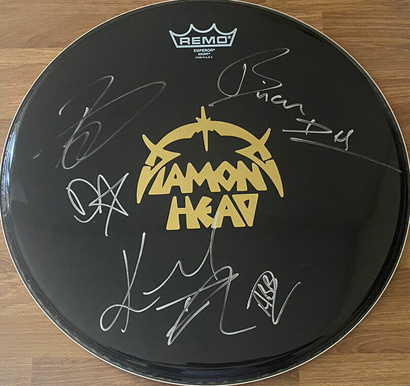 Diamond Head - Signed Autographed Drum Head