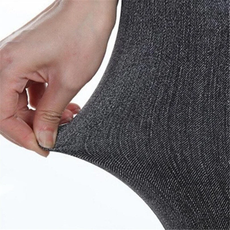 CUHAKCI Women Fitness Leggings Push Up Jeggings Women Trousers Faux Denim Pants