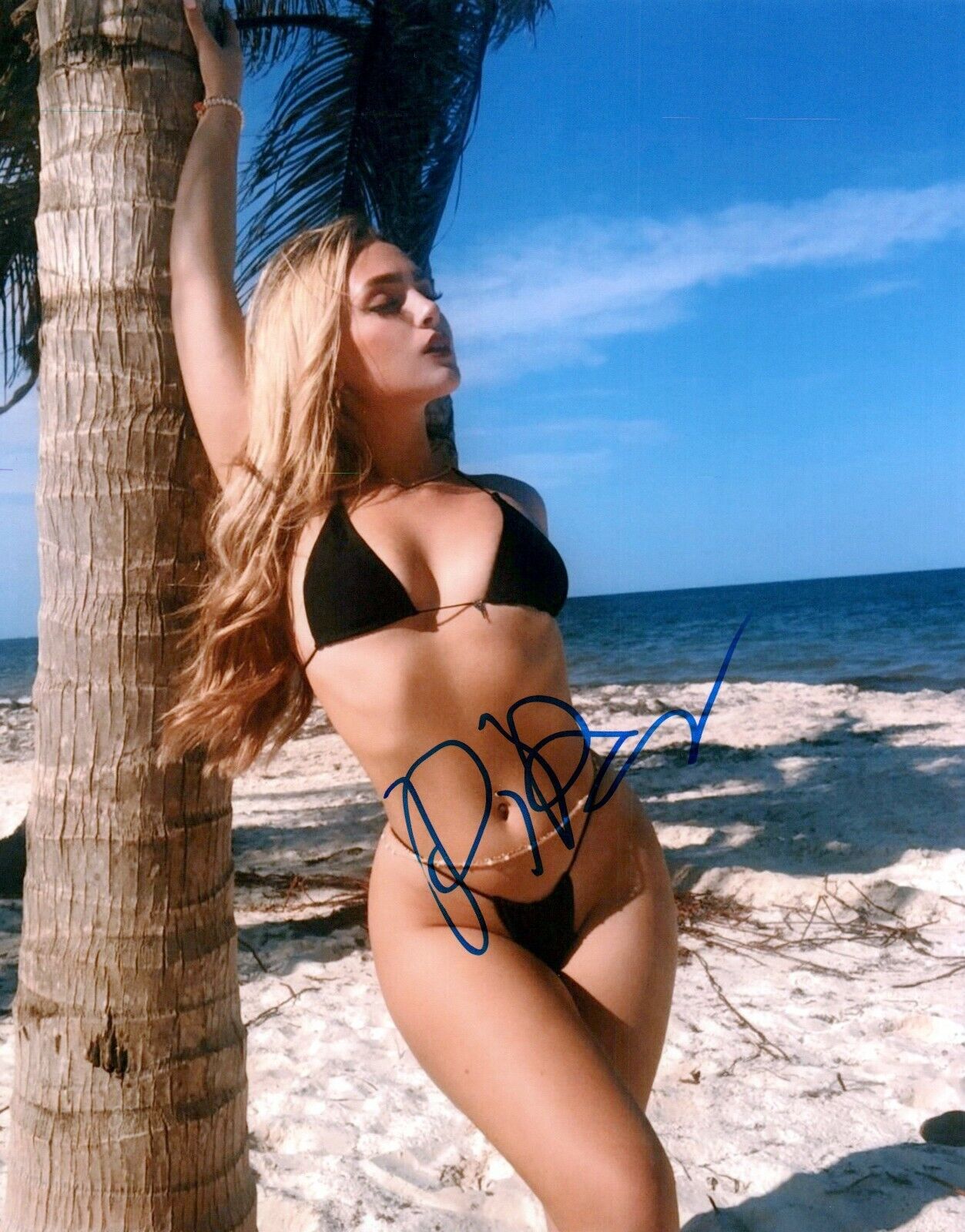 Piper Lyons Super Sexy Instagram Adult Model Signed 8x10 Photo Poster painting COA 2